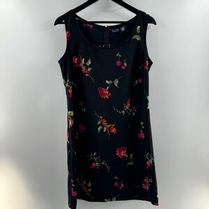 Hillard & Hanson Black Floral Dress Size 10